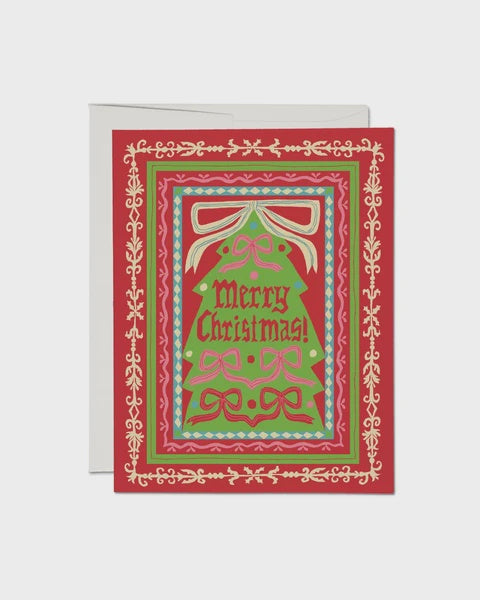 Christmas Tree Bows Greeting Card