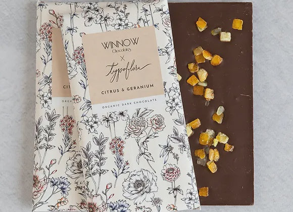 Citrus &amp; Geranium Dark Chocolate Bar