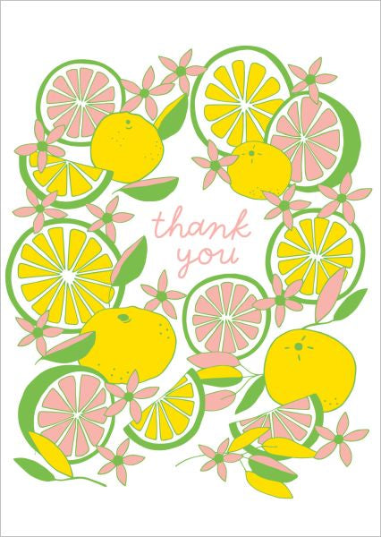 Citrus Thank You Greeting Card