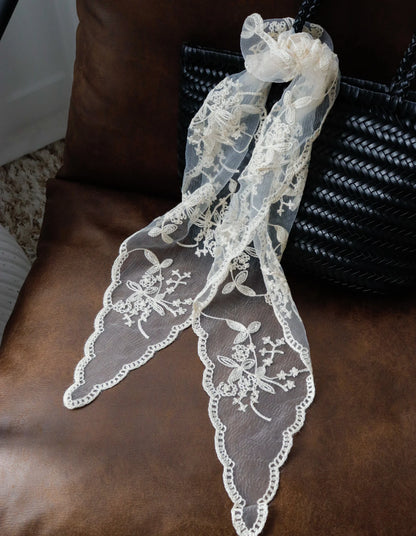 Citta Lace Headscarf - Cream