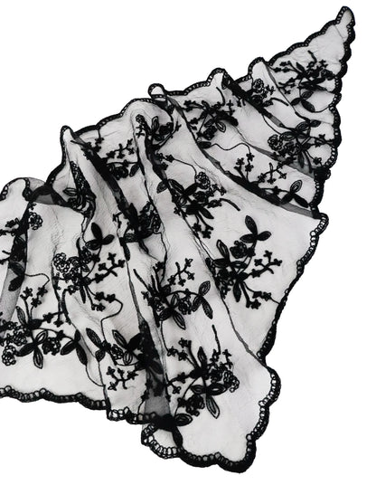 Citta Lace Headscarf - Black
