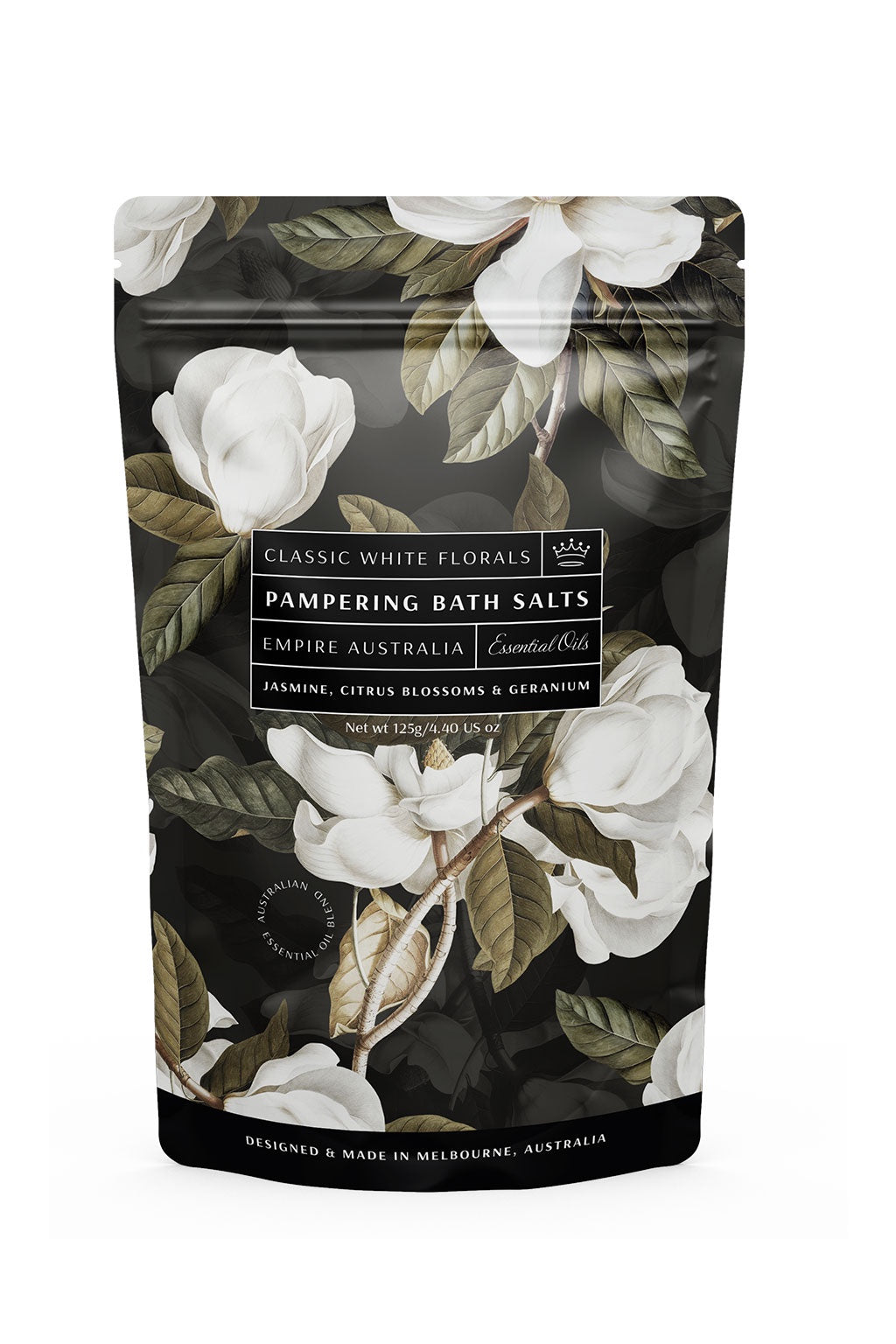 Classic White Florals Bath Salts 125g