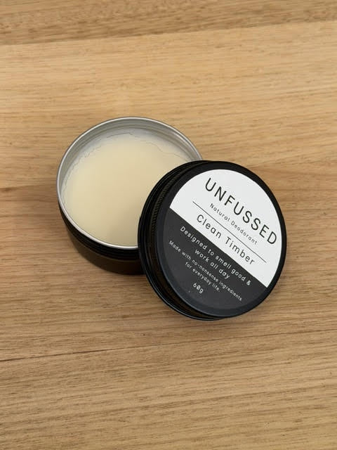 UNFUSSED Natural Deodorant - Clean Timber