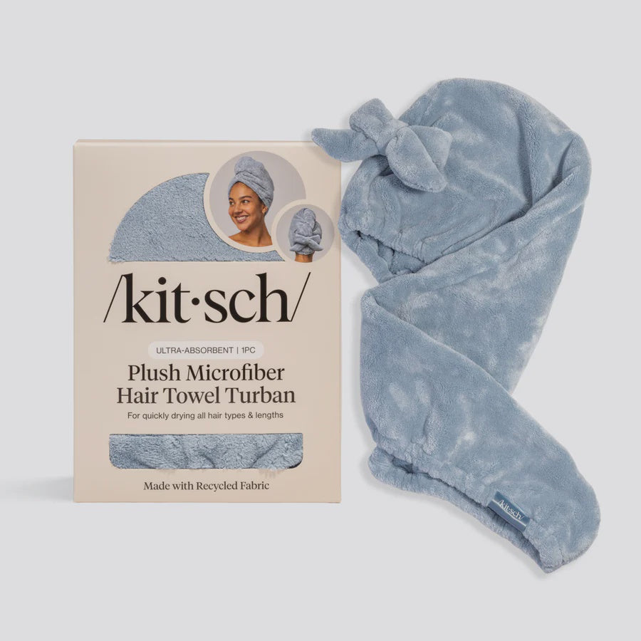 Coastal Blue Microfibre Hair Turban