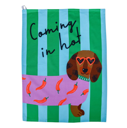 Coming In Hot Tea Towel