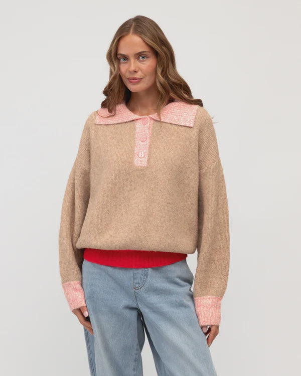 Contrast Trim Sweater