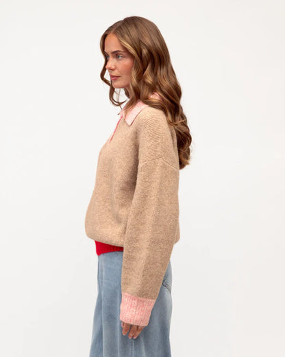 Contrast Trim Sweater