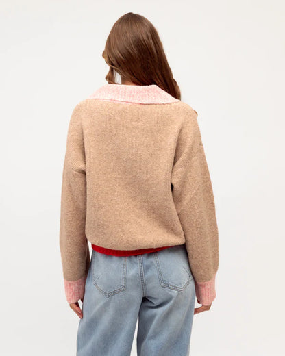Contrast Trim Sweater