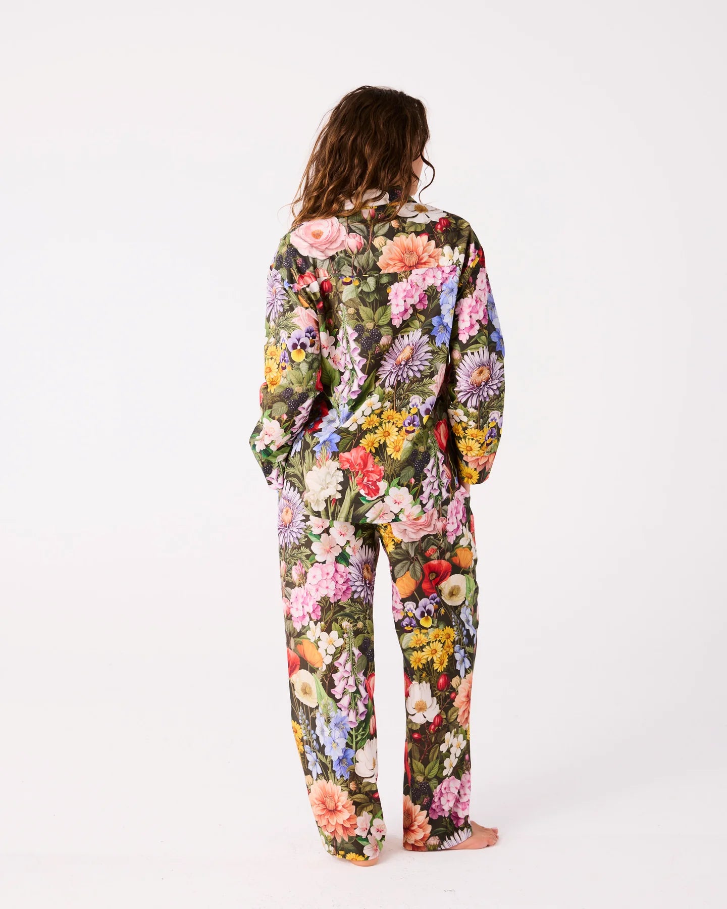 Cottage Garden Eden Adult Organic Cotton Long Sleeve Shirt &amp; Pant Pyjama Set