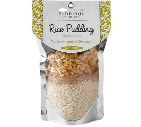 Puddings On The Ritz Cranberry Apple Cinnamon Rice Pudding 250g