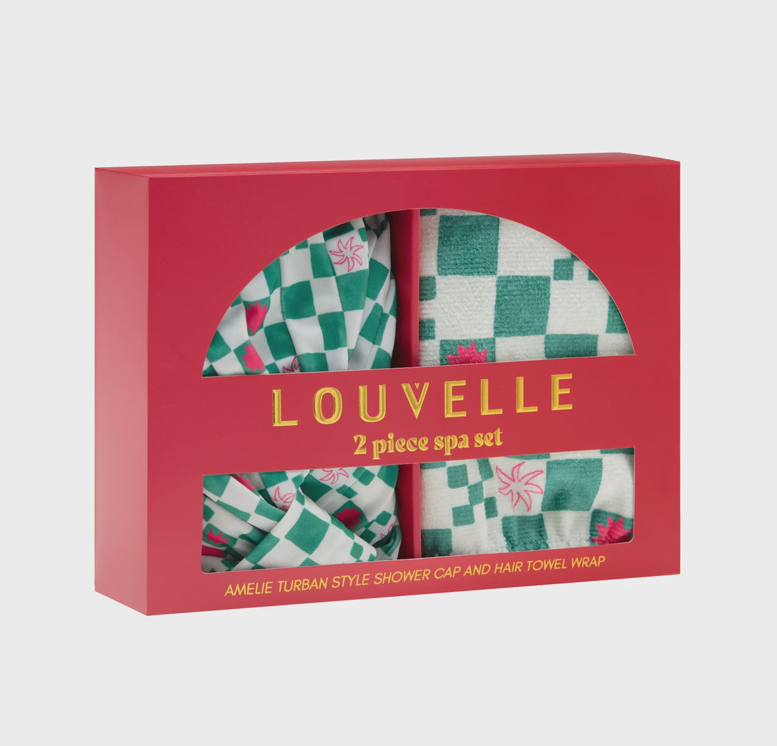 2 Piece Spa Set - Green Check