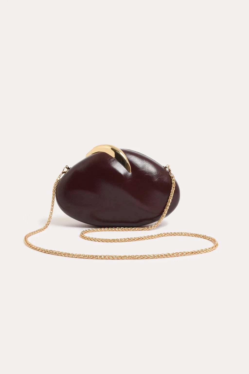 Crista Metal Clasp Event Clutch - Wine