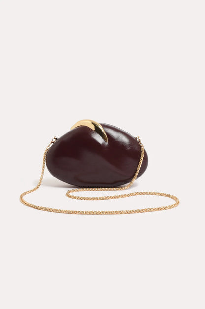 Crista Metal Clasp Event Clutch - Wine