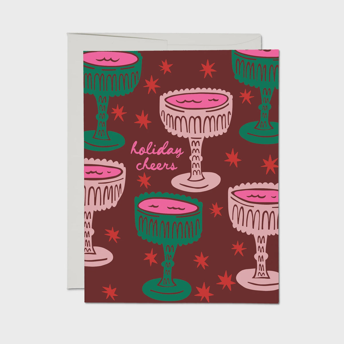 Crystal Cheers Christmas Greeting Card