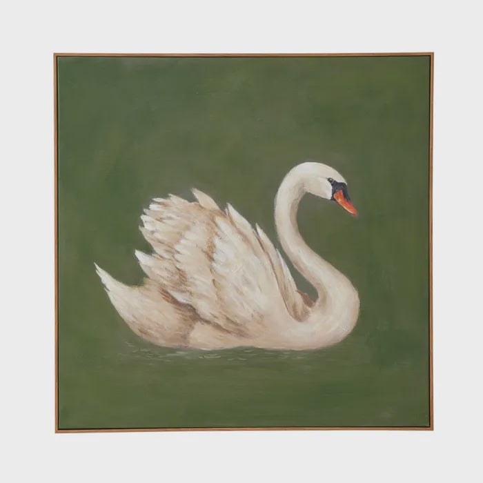 Cygnus Teak Frame Wall Art