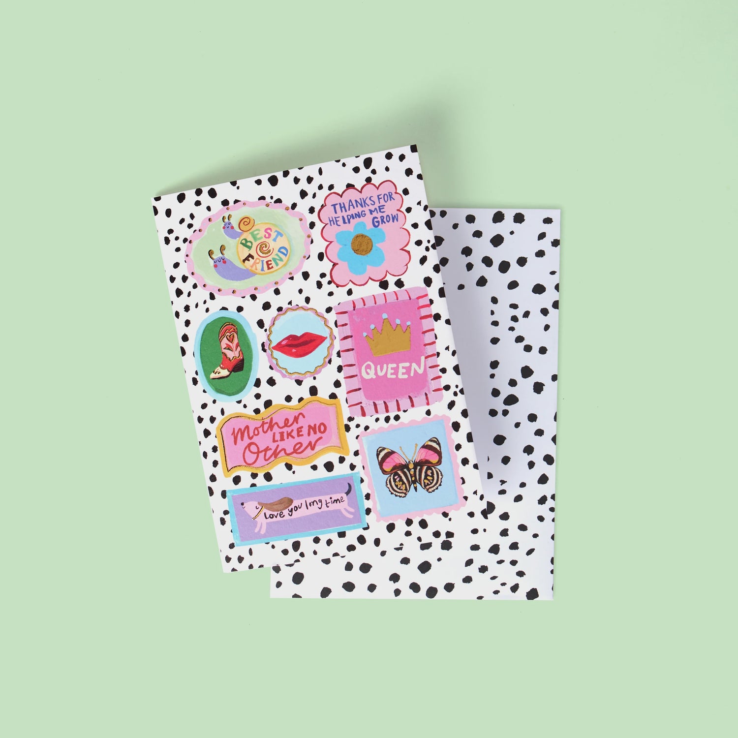 Dalmatian Mum Stamps Greeting Card