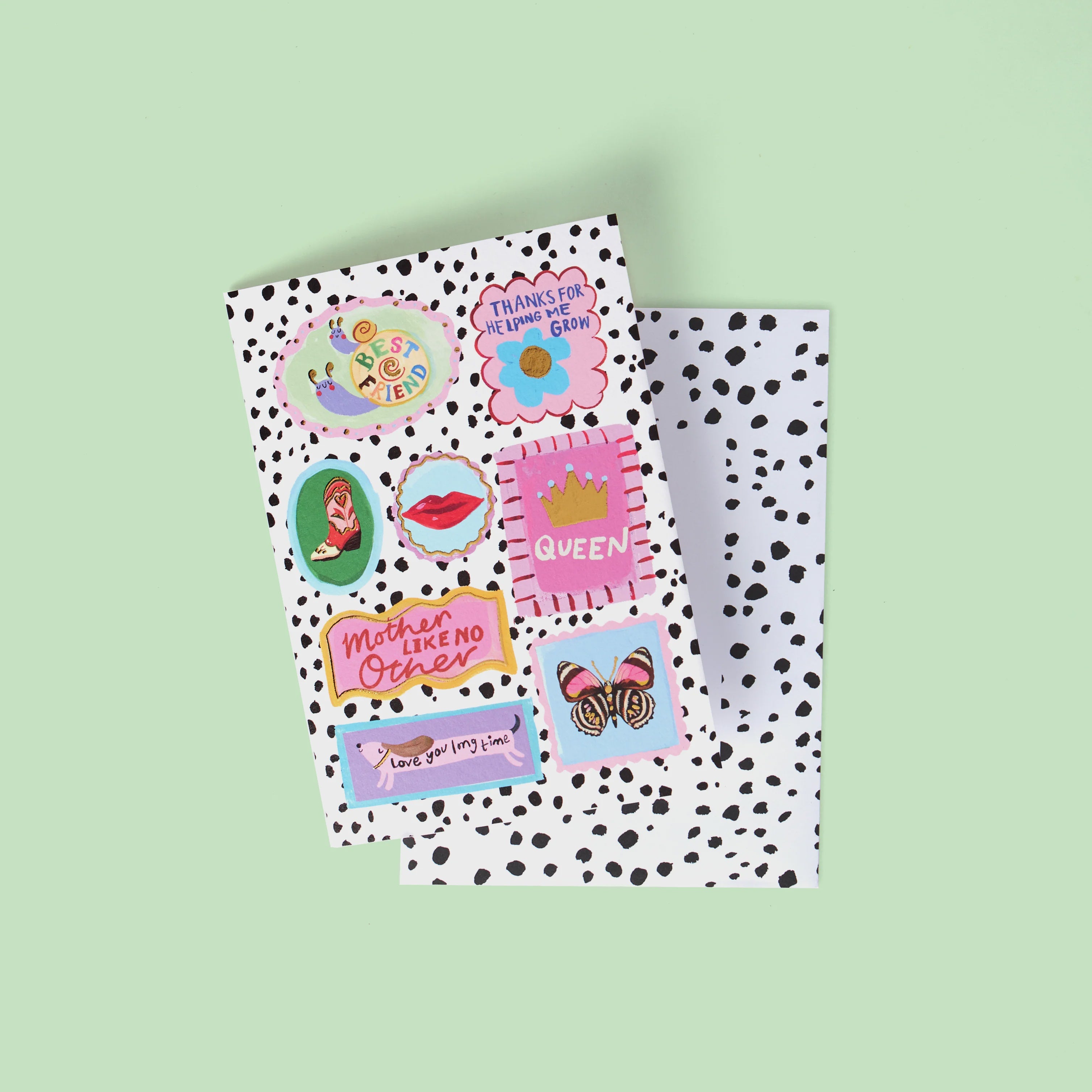 Dalmatian Mum Stamps Greeting Card