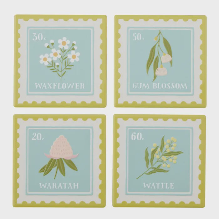 Daphne Ceramic Coasters Set of 4