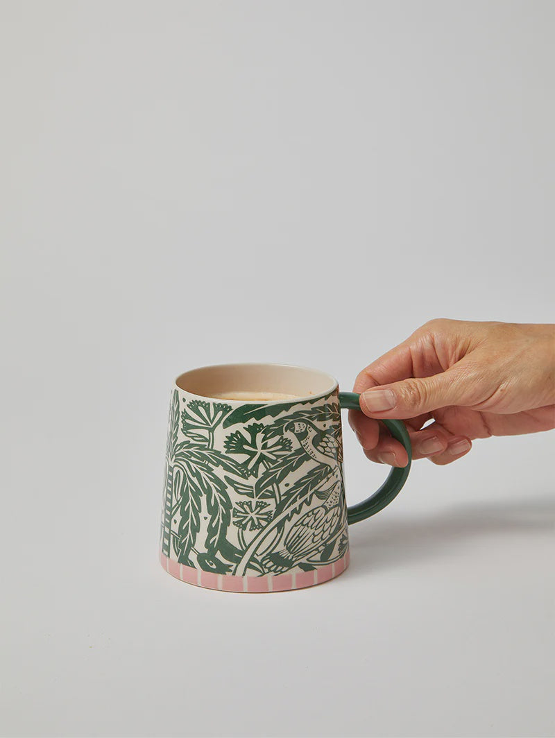 Del Sol Bird Mug - Green