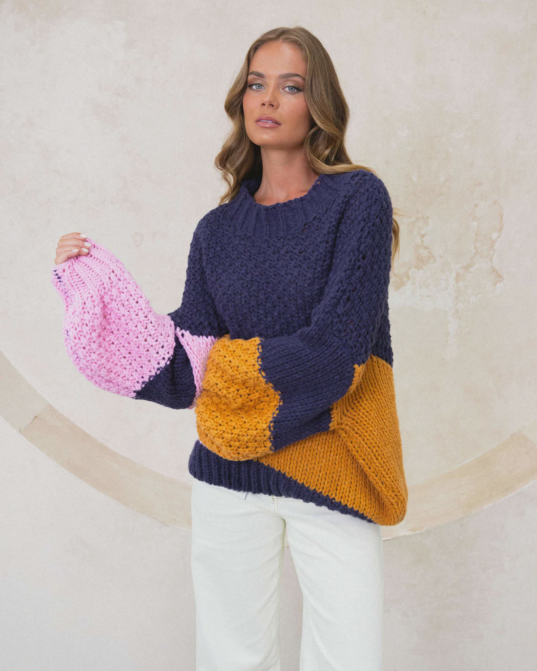 Desiree Knit Sweater - Navy Splice