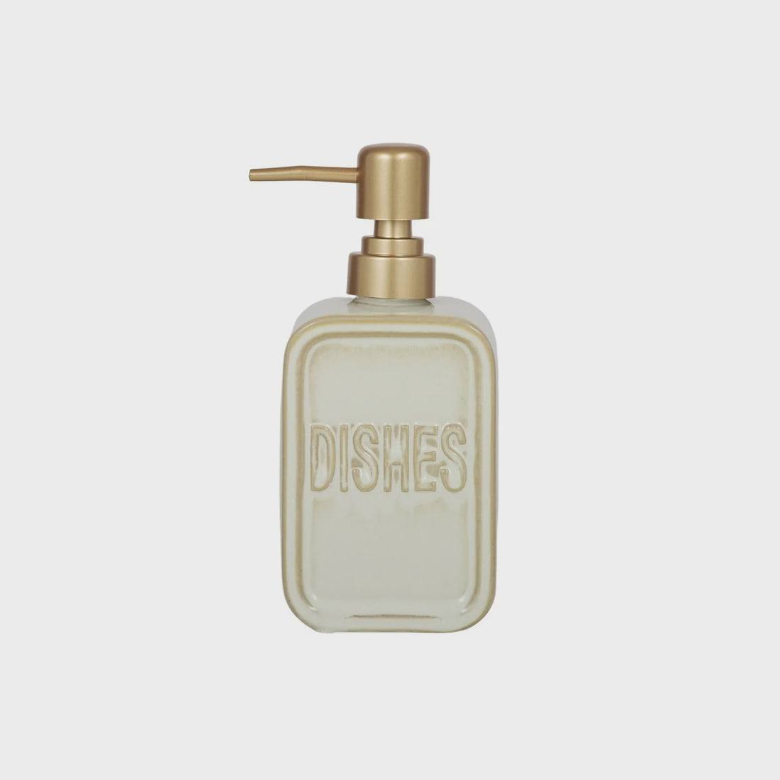 Dishes Ceramic Soap Dispenser 8.5x18cm Ivory