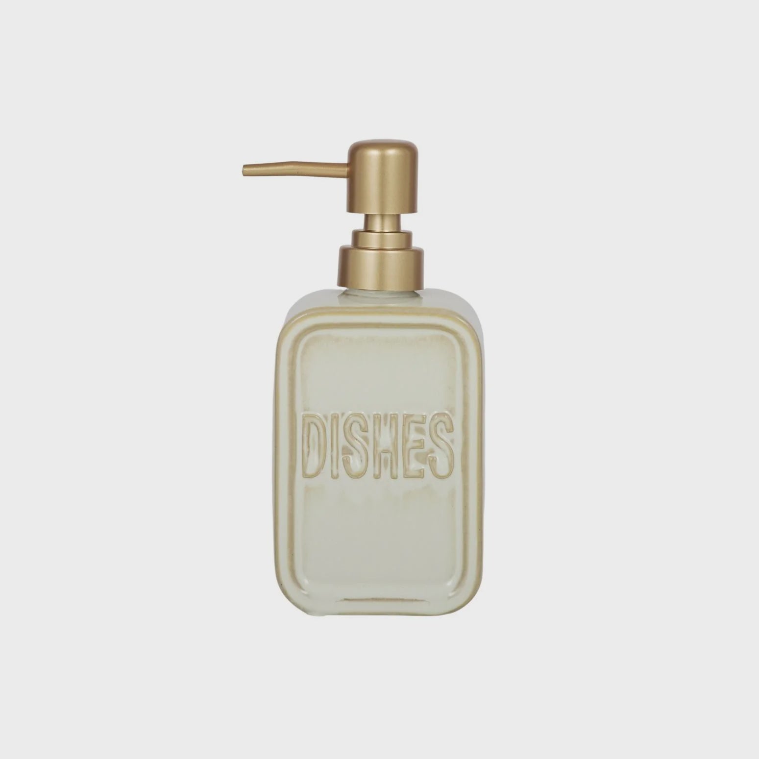 Dishes Ceramic Soap Dispenser 8.5x18cm Ivory