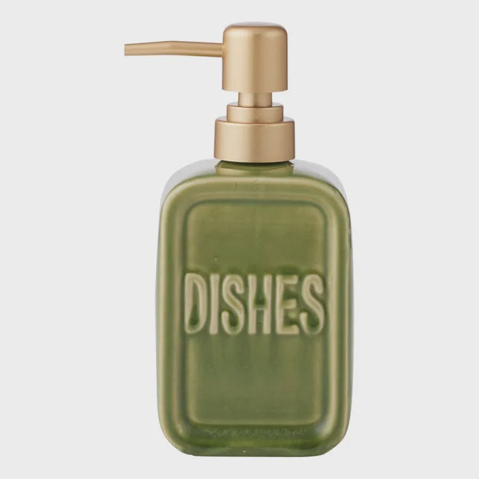 Dishes Ceramic Soap Dispenser - Olive