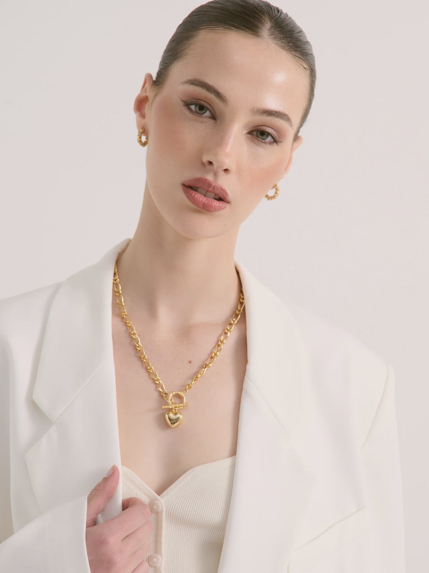 Divinity Heart 18k Gold Plated Necklace