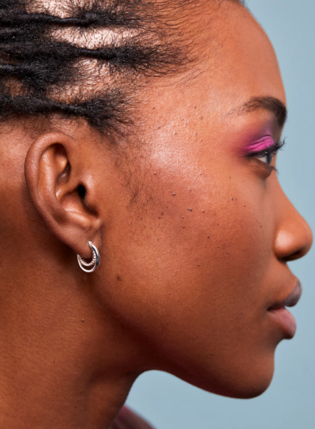 Double Twisted Hoop Earrings - Silver