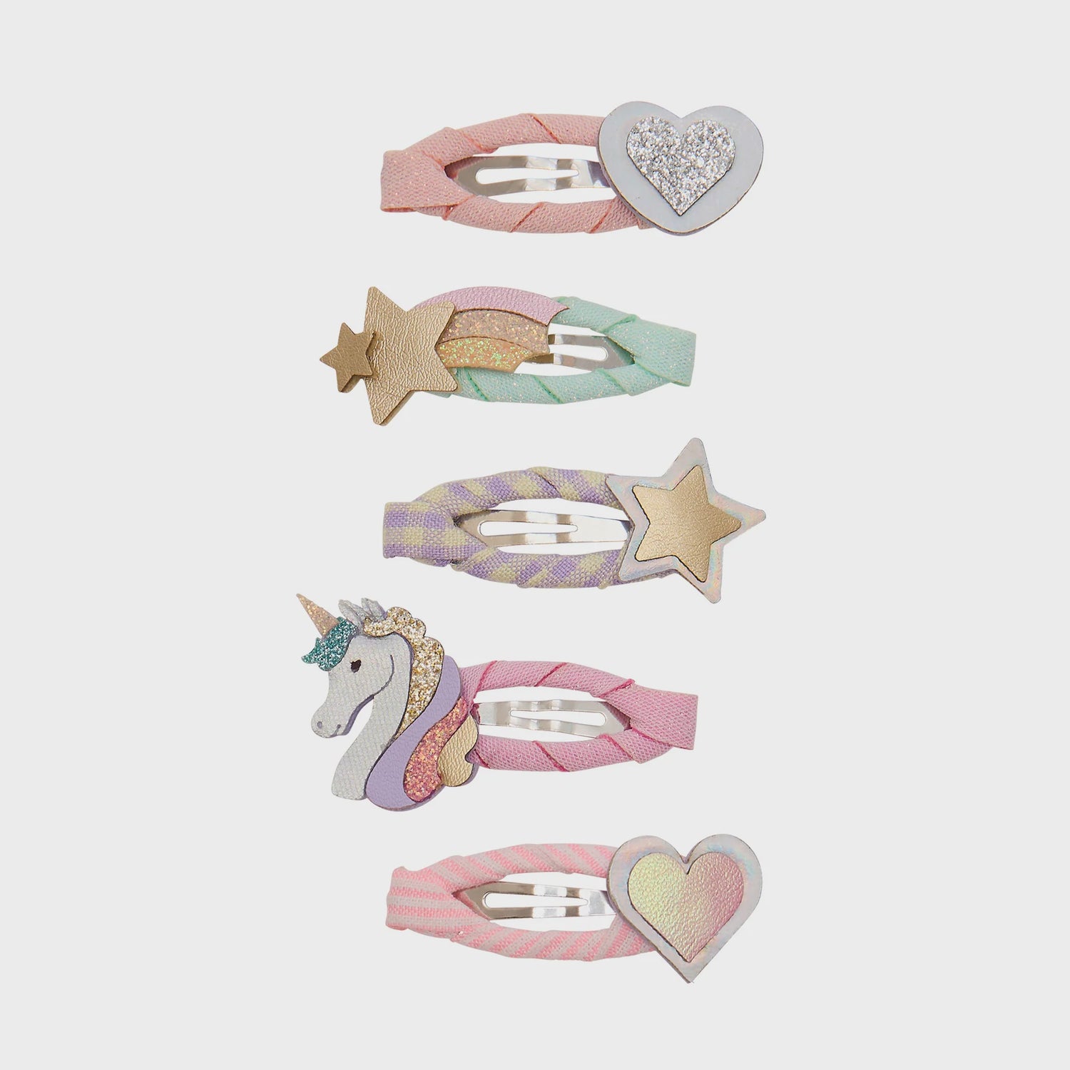 Dreamy Unicorn Mini Clic Clac Clips - Set of 5