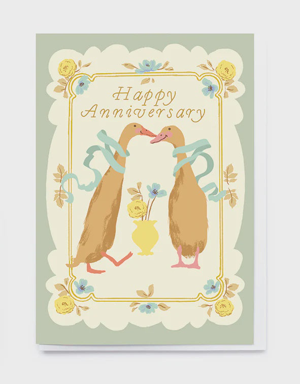 Loving Ducks Anniversary Greeting Card