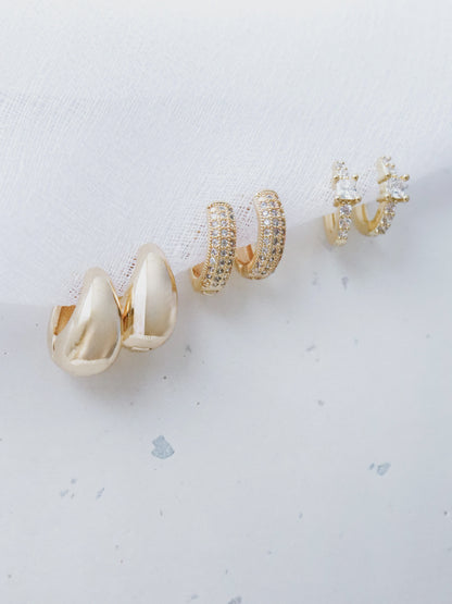 Duet 18K Gold Plated Earring Set