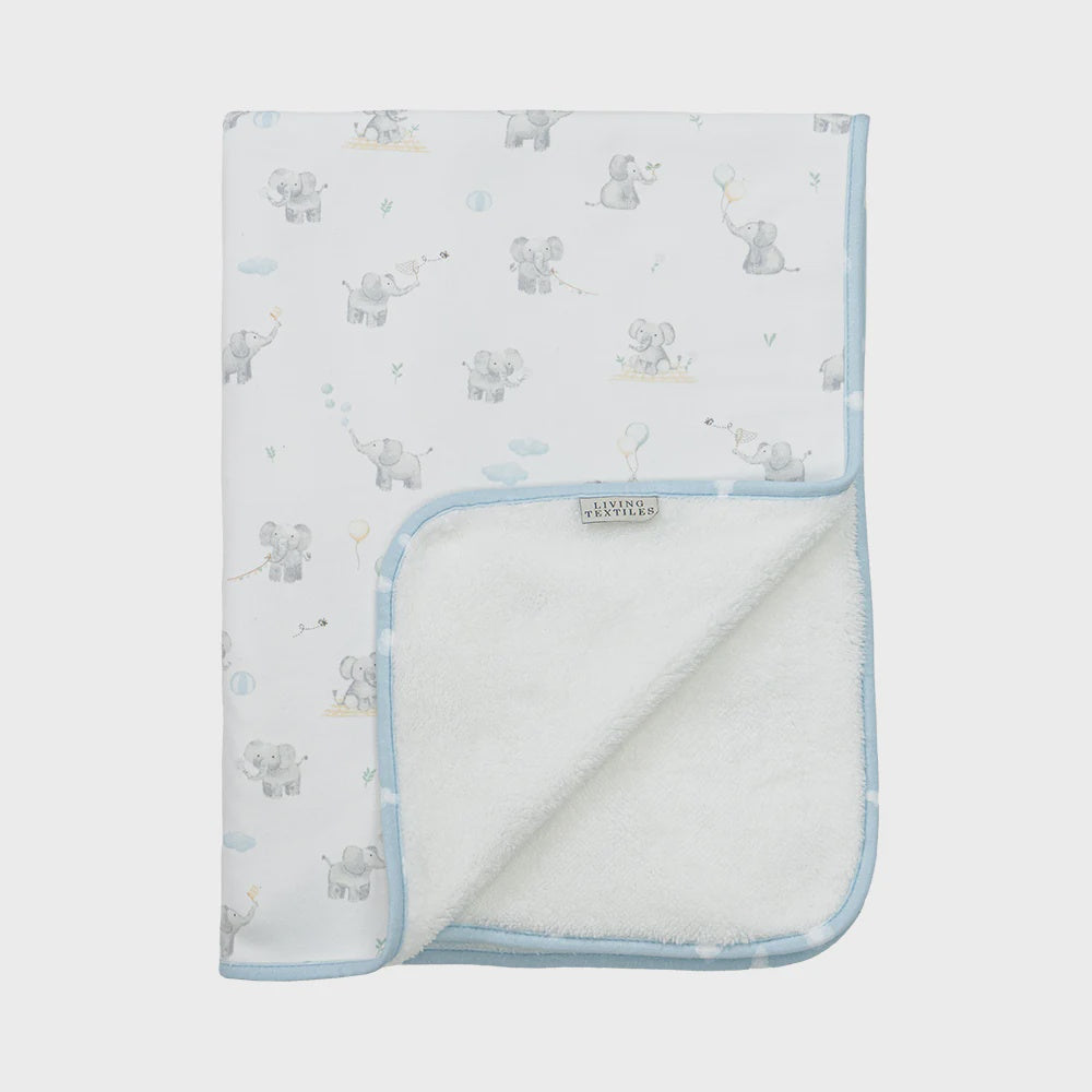 Jersey Sherpa Blanket - Elephant Playtime