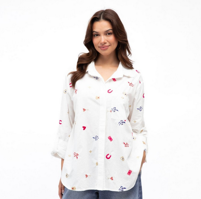 Icon Embroidered Blouse