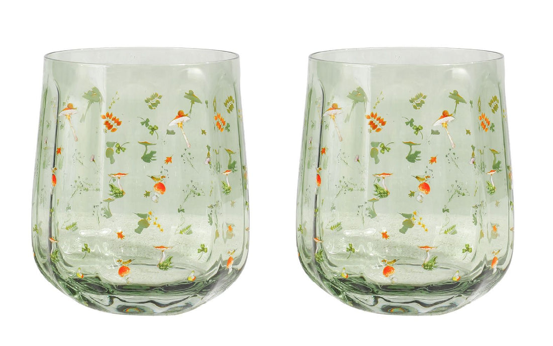 Enchanted Garden Glass Tumbler - Set of 2
