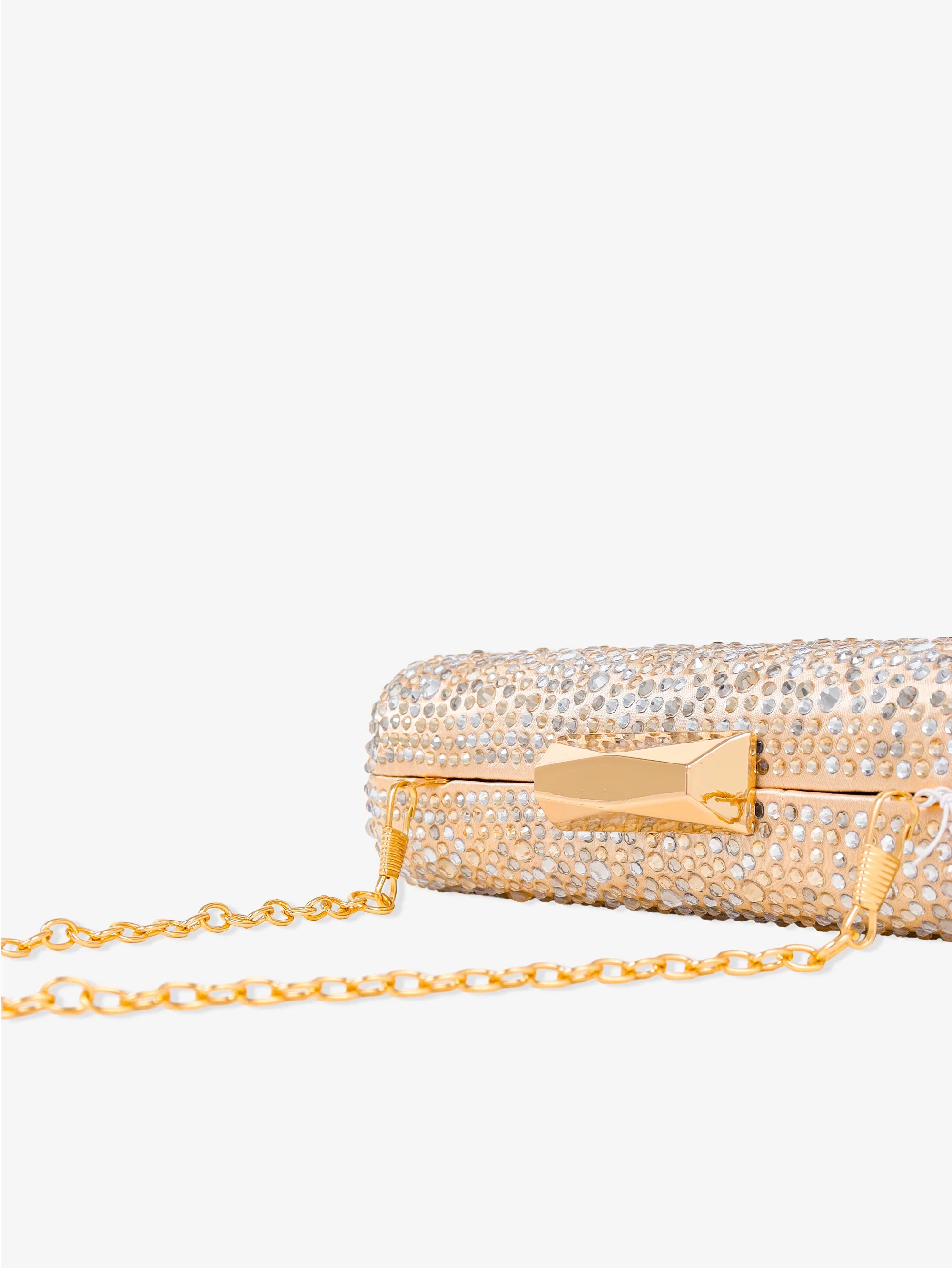 Enna Crystal Satin Clutch