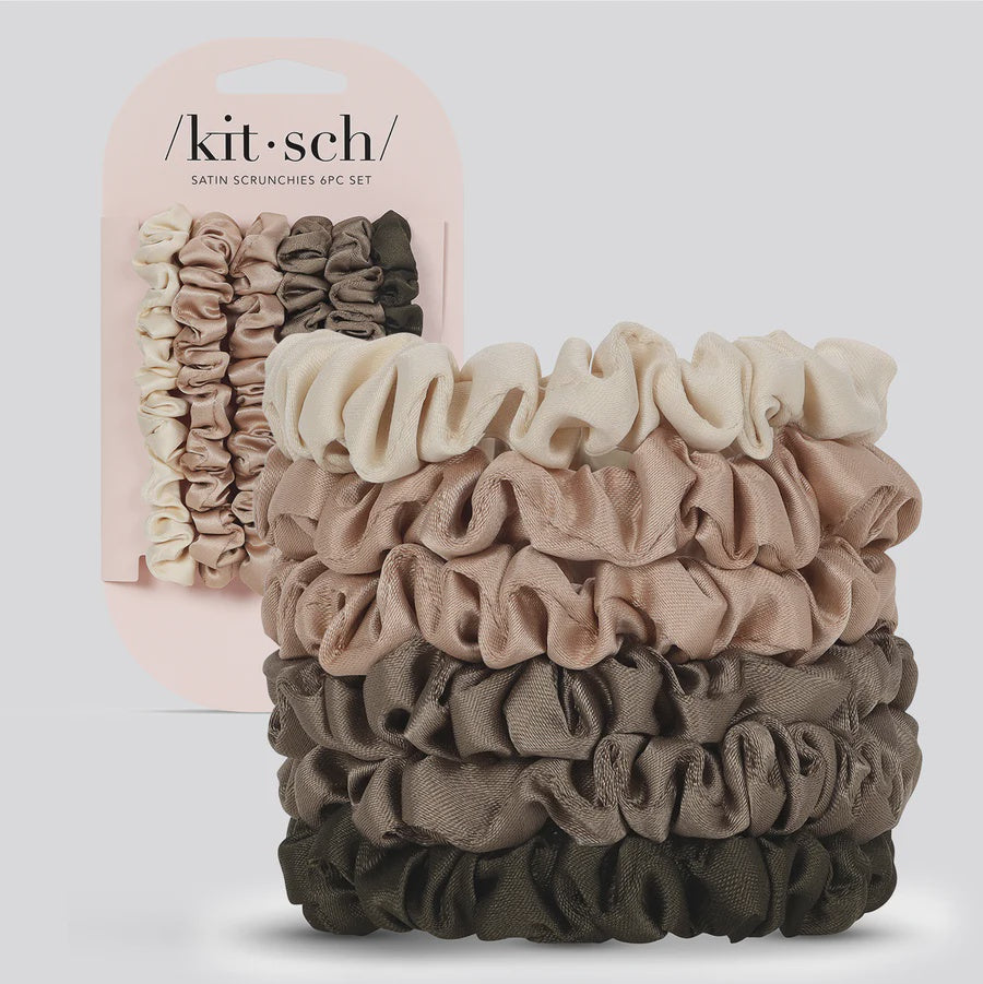 Assorted Texture Scrunchie Set of 5