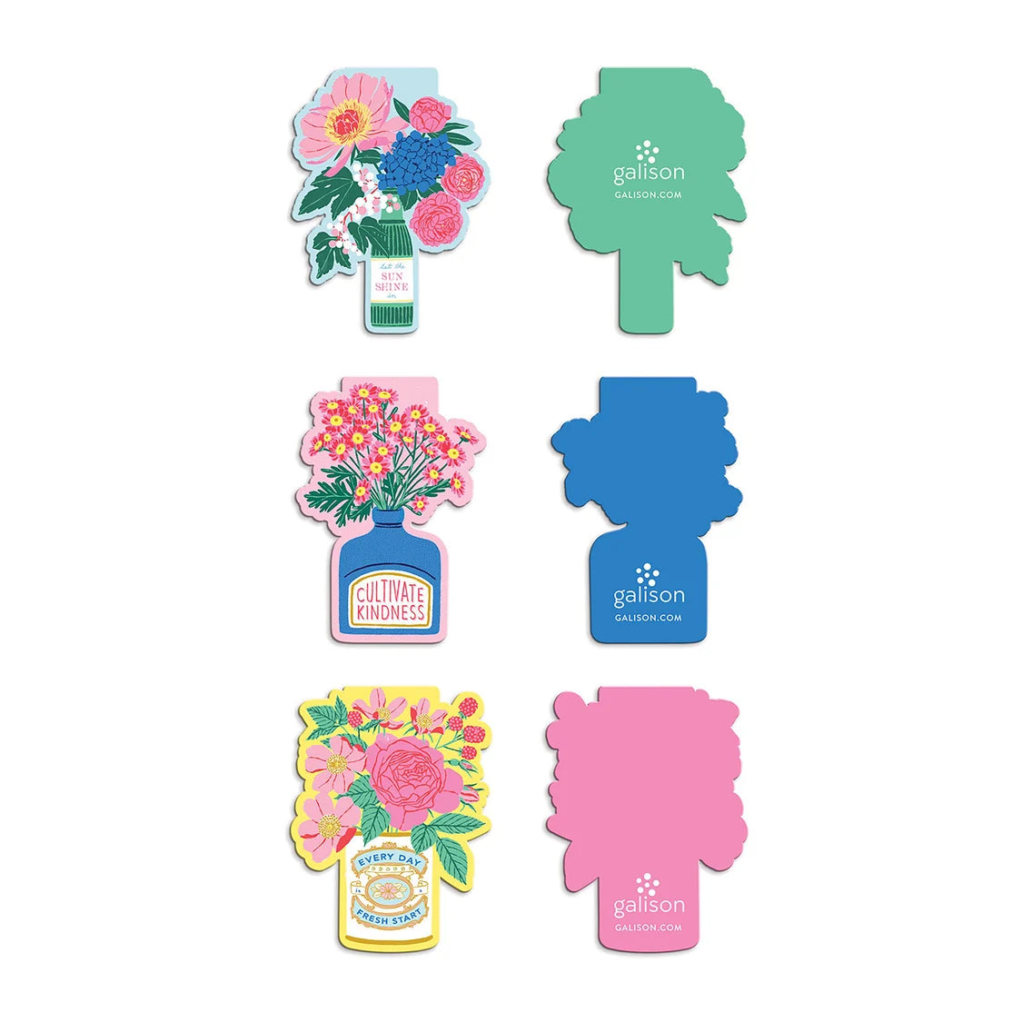 Ever Upward Florals Magnetic Bookmark - Set of 3