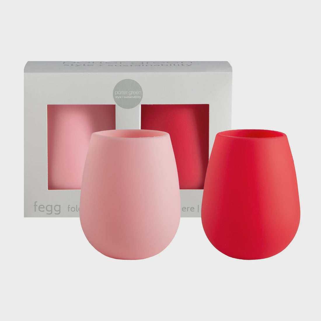 Fegg Silicone Tumblers - Cherry &amp; Blush Set of 2