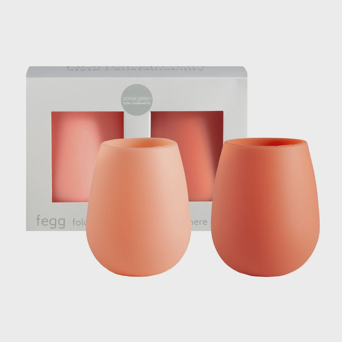 Fegg Silicone Tumblers - Terra &amp; Peach Set of 2