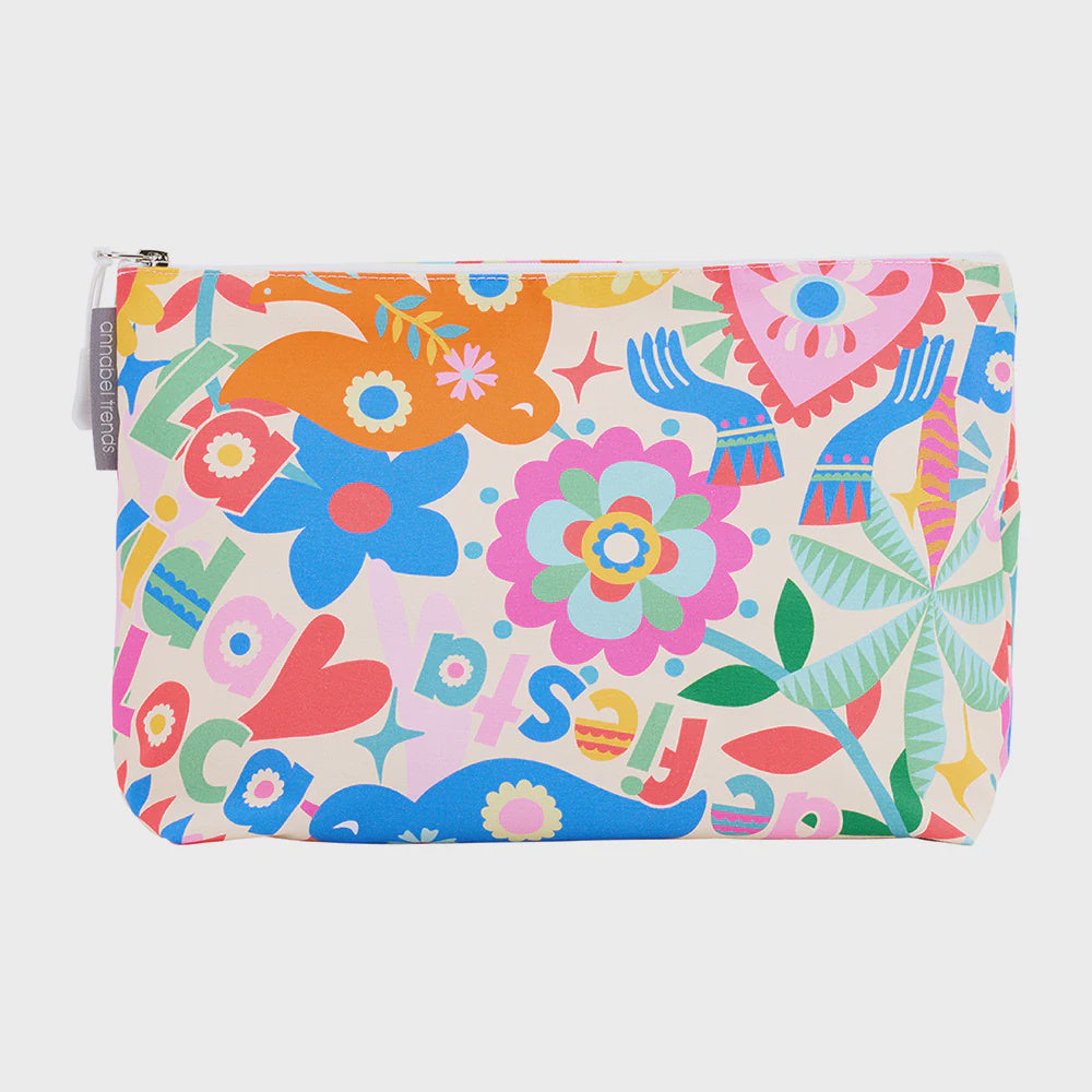 Cotton Cosmetic Bag Large - Fiesta