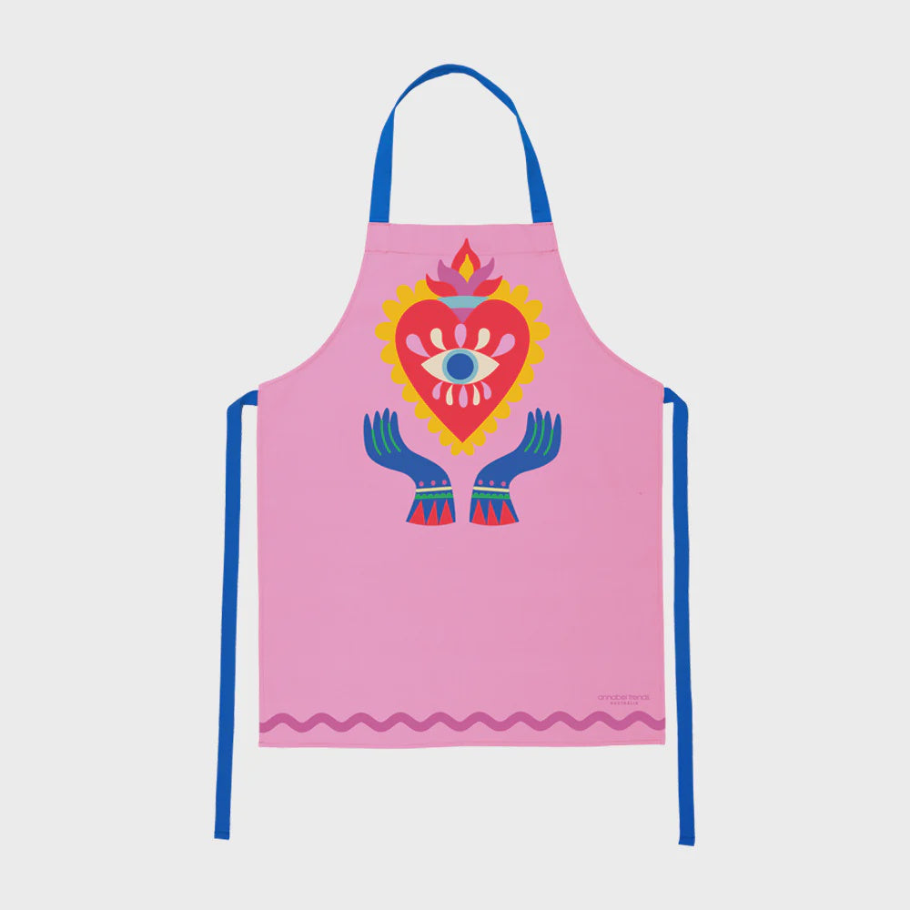 Cotton Print Apron - Fiesta Heart