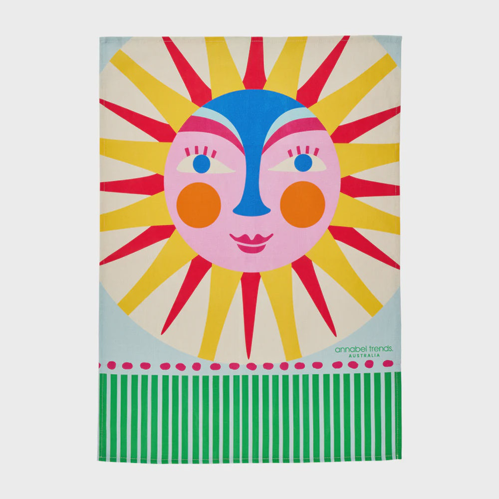 Cotton Print Tea Towel - Fiesta Sun