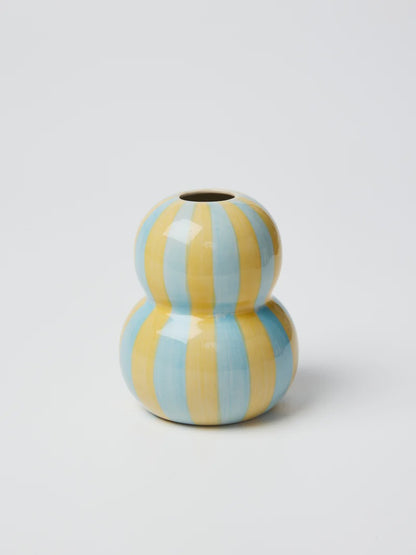 Fonda Vase - Blue Yellow Stripe