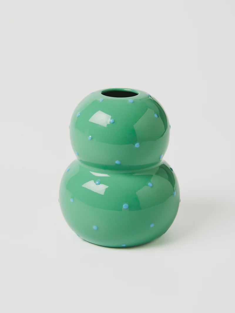 Fonda Green Blue Dotty Vase