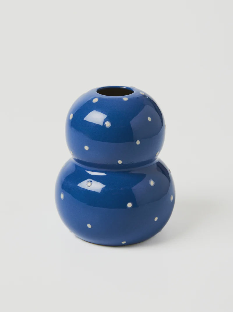 Fonda Navy Dotty Vase