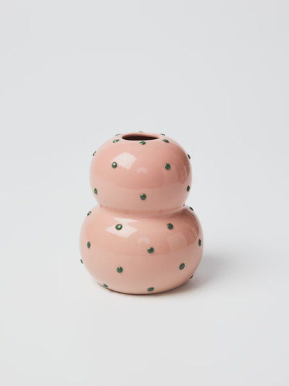 Fonda Vase - Pink Green Dotty