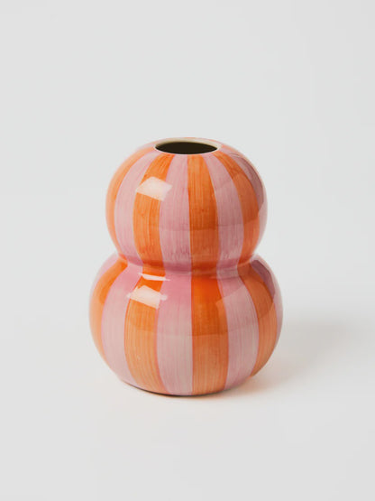 Fonda Pink Orange Stripe Vase