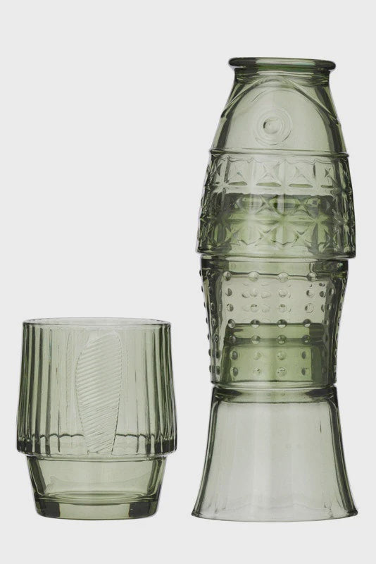 Frank Stackable Glasses Set of 4 - Olive