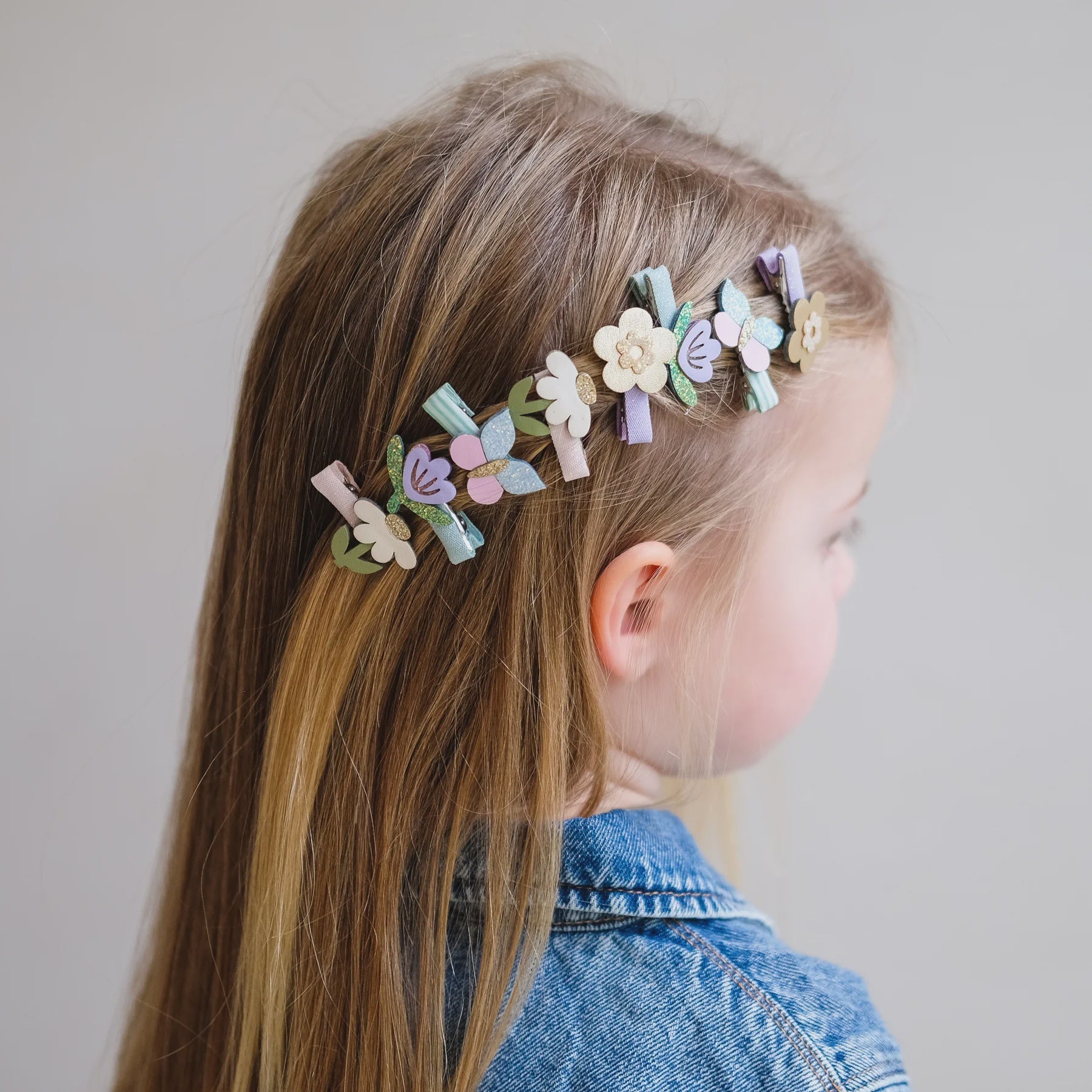 Flower Garden Mini Clips Set of 8